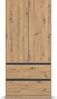 rauch Kleiderschrank, Drehtürenschrank COSTA, 2-türig, 2 Schubkästen, push-to-open, Eiche Artisan, 91 x 197 x 54 cm Bild 2
