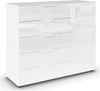 rauch Kommode Flipp, 1-türig, 5 Schubladen, Soft-Close-Funktion, Oberboden und Front Glas Bild 4