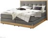 Alba Boxspringbett grau Eiche Massivholz 206cm x 208cm x 125cm Bild 1