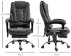 Vinsetto Schreibtischstuhl Bürostuhl mit Massagefunktion, Ergonomisch Drehstuhl mit Wärmefunktion (Computerstuhl, 1 St), höhenverstellbar, Blau Bild 3