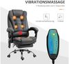 Vinsetto Schreibtischstuhl Bürostuhl mit Massagefunktion, Ergonomisch Drehstuhl mit Wärmefunktion (Computerstuhl, 1 St), höhenverstellbar, Blau Bild 4