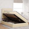 vidaXL Bett mit Stauraum und LED mit LED Creme 120 x 190 cm Polyester 3372343 Bild 4