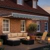 vidaXL Manueller Markisenrahmen mit LEDs Grün und Weiß 3 x 2,5 m 3420590 Bild 3