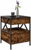 Couchtisch, Sofatisch mit Infinity-LED Räuchereiche 40x40x51 cm Bild 5