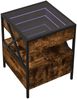 Couchtisch, Sofatisch mit Infinity-LED Räuchereiche 40x40x51 cm Bild 3