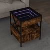 Couchtisch, Sofatisch mit Infinity-LED Räuchereiche 40x40x51 cm Bild 2