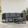 vidaXL Gartensofa-set 4 pcs Schwarz Metall 3378841 Bild 3