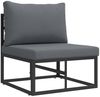 vidaXL Gartensofa-set 4 pcs Schwarz Metall 3378841 Bild 5
