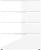Kommode >M-404< (BxHxT: 83x102x42 cm) in weiss - 83x102x42cm (BxHxT) Bild 3