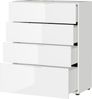 Kommode >M-404< (BxHxT: 83x102x42 cm) in weiss - 83x102x42cm (BxHxT) Bild 2
