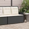 vidaXL Gartenbank mit Kissen Schwarz und Cremeweiß Poly-Rattan 3394440 Bild 3