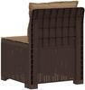 vidaXL 1-Sitzer Garten-Sofa mit Kissen Rattan-Look PP Braun 8011802 Bild 4