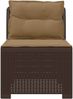 vidaXL 1-Sitzer Garten-Sofa mit Kissen Rattan-Look PP Braun 8011802 Bild 2