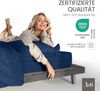 Bettwaesche-mit-Stil Mako-Satin Spannbettlaken Jeans Blau 120x200cm Höhe 31-40cm Bild 4