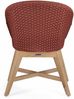 Gartenstuhl Allea aus Teakholz und Aluminium, modern, mit rotem Sunproof Kissen, Outdoor Bild 3
