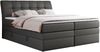 Boxspringbett, Stauraumbett, Bett mit Multipocket-Matratze und Topper - GOLD-10-KING - 200x200cm - Dunkelgrau Kunstleder - H3 Bild 3