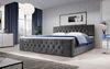 Boxspringbett Velutto mit Stauraum 140x200 Grau H2 (bis 70kg) Bild 2