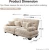 Ecksofa in Light Coffee, Chenille, modulares Design mit tiefem Sitz und Komfortkissen,220x77x81 cm Bild 4