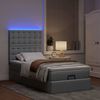 vidaXL Ottomane Bett mit Matratze & LEDs Hellgrau 90x200 cm Stoff 3314141 Bild 3