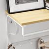 Vasagle Wandgarderobe, mit 5 Haken und Ablage, Industrie-Design, eichefarben-weiß, 60 x 30 x 31,7 cm Bild 4