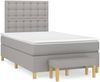 vidaXL Boxspringbett mit Matratze Hellgrau 120x200 cm Stoff, Härtegrad: H2 [3137461] Bild 2
