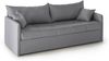 Dmora 3-Sitzer Schlafsofa Avellana, Schlafsofa fürs Wohnzimmer, gepolstert, abnehmbar, 100 % Made in Italy-Qualität, 205x86 h80 cm, Grau Bild 2