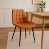 Esszimmerstuhl HASAN - Cord Orange 52x58x83 cm | Essstühle Esszimmerstühle Küchenstühle Wohnzimmerstühle Bild 2