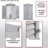 Wandspiegel Badspiegel Badezimmer Spiegelfenster mit Fensterläden, 71x46x5cm ~ shabby grau Bild 2