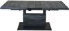 Talina Lift-Ausziehtisch 140/180cm x 90cm, wood-grey Gestell aus Aluminium in matt anthrazit, Tischplatte aus Keramik in wood grey Bild 2