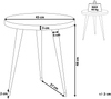 Beistelltisch Teakholz dunkelbraun ⌀ 45 cm DETAH Bild 2