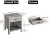 GarveeMore Nachttisch Beistelltisch mit Schublade und Ablage 56x45x59 cm Bild 3