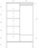 Kleiderschrank Schrank 2-türig SAGA Buche massiv 108x175x60 cm Bild 3