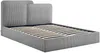 Vente-unique - NAYOLA Bett Stoff Grau - B 221 cm x H 102 cm x L 169 cm Bild 2