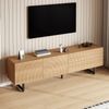TV-Schrank 180x38x51,5 cm Wellenmaserung Natur Schrank 2 Türen 2 Schubladen grifflos Bild 5
