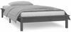 Massivholzbett mit LEDs Grau 90x200 cm [820593] Bild 4