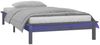 Massivholzbett mit LEDs Grau 90x200 cm [820593] Bild 3