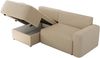 L-förmiges Ecksofa mit Armlehnen, Schlaffunktion und losen Kissen - BELLUNO - links - Beige Boucle Bild 5