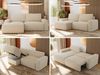 L-förmiges Ecksofa mit Armlehnen, Schlaffunktion und losen Kissen - BELLUNO - links - Beige Boucle Bild 2