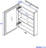 EMKE Spiegelschränke 50x65cm Spiegelschrank Badschrank mit Doppelseitiger Spiegel (Weiß) Bild 5