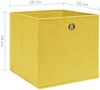 vidaXL Aufbewahrungsboxen 4 Stk. Vliesstoff 28x28x28 cm Gelb 325223 Bild 5