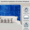 Flieks Polsterbett 140x200cm, Doppelbett mit weicher Kopfteil und hydraulischem Stauraum, Samt, Blau Bild 5