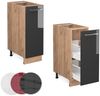 Apothekerschrank Fame-Line Anthrazit Hochglanz 30 cm ohne Arbeitsplatte Vicco Bild 5