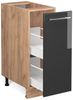Apothekerschrank Fame-Line Anthrazit Hochglanz 30 cm ohne Arbeitsplatte Vicco Bild 4