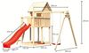 Karibu Stelzenhaus Frieda mit Doppelschaukelanbau Mit roter Rutsche Bild 2
