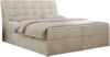 Boxspringbett Polsterbett mit Multipocket-Matratze und Topper - DIEGOS - 200x200cm - Beige Velours - H3 Bild 3