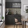 Singleküche R-Line Anthrazit Landhaus/Anthrazit 140 cm ohne Arbeitsplatte Vicco Bild 3