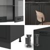 Singleküche R-Line Anthrazit Landhaus/Anthrazit 140 cm ohne Arbeitsplatte Vicco Bild 4