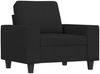 vidaXL Sessel mit Hocker Schwarz 60 cm Stoff 3201147 Bild 3
