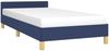 Bettgestell mit Kopfteil Blau 100x200 cm Stoff [347397] Bild 3