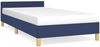 Bettgestell mit Kopfteil Blau 100x200 cm Stoff [347397] Bild 2